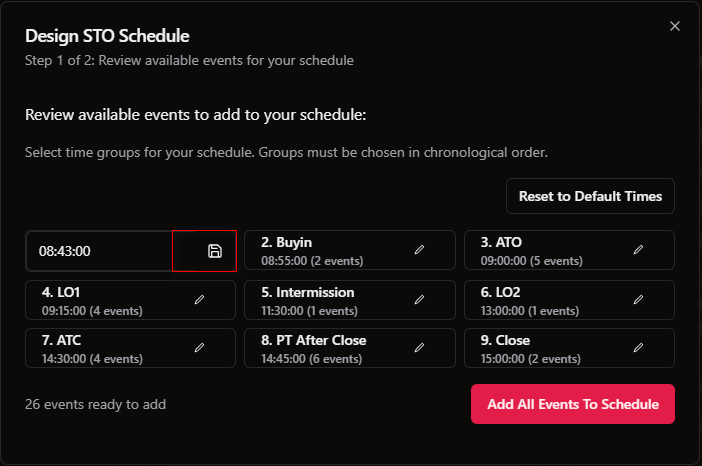 Schedule Events